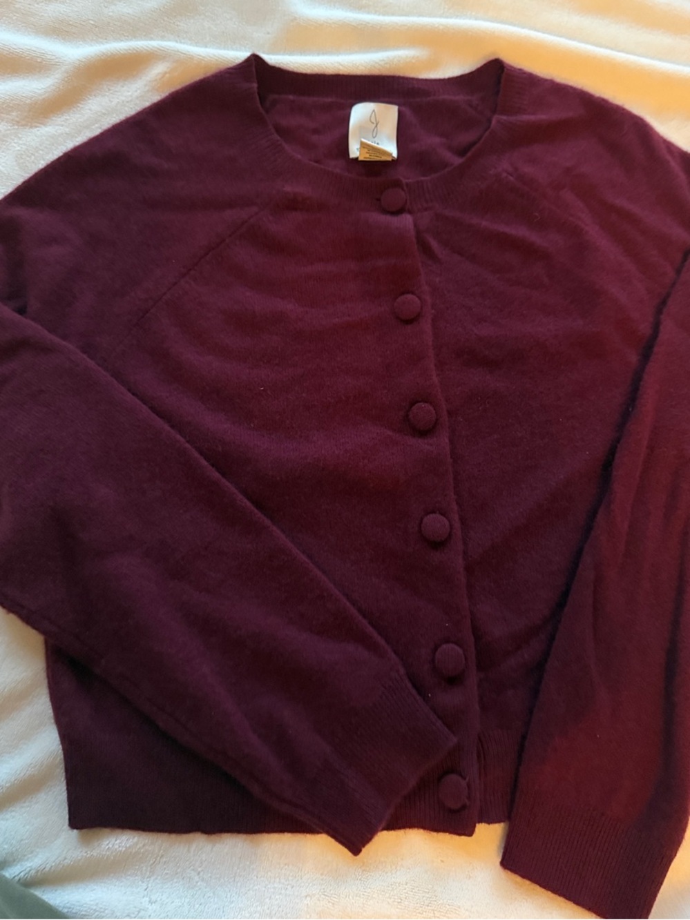 Joie Wine Button-Front Cardigan